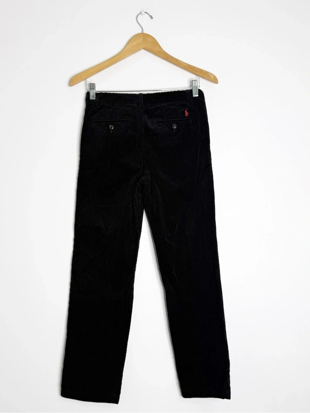 Polo Ralph Lauren Boys Corduroy Pants Black Size 16 Straight Leg